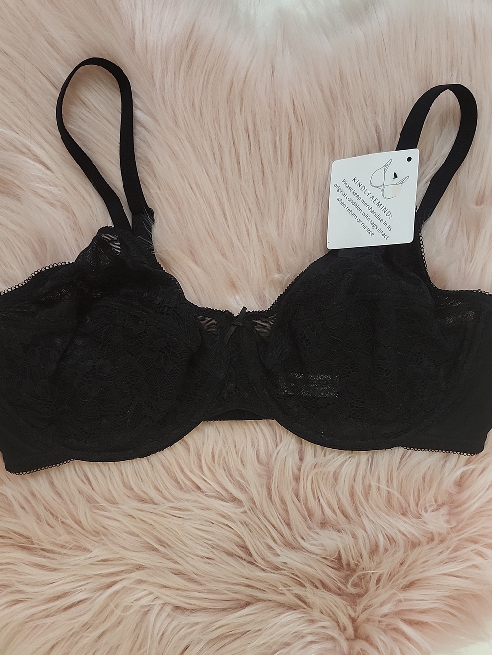 Brand New UNBRANDED FLORAL MESH UNDERWIRE BRA-36DD